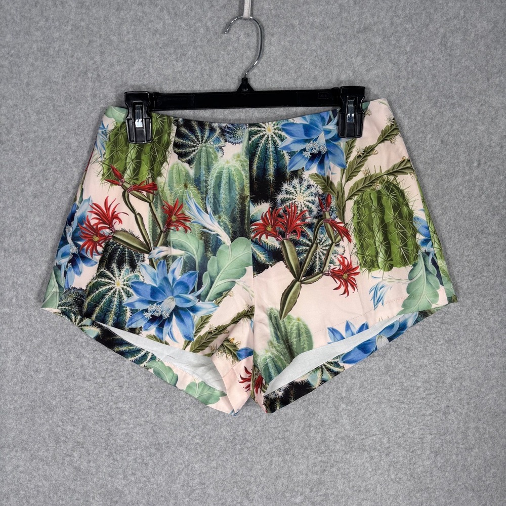 Mink Pink Satin Shorts Small Cactus Floral Dessert Palm Springs Resort Cruise